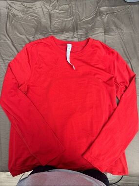 lululemon athletica Red Long Sleeve Crew Shirt